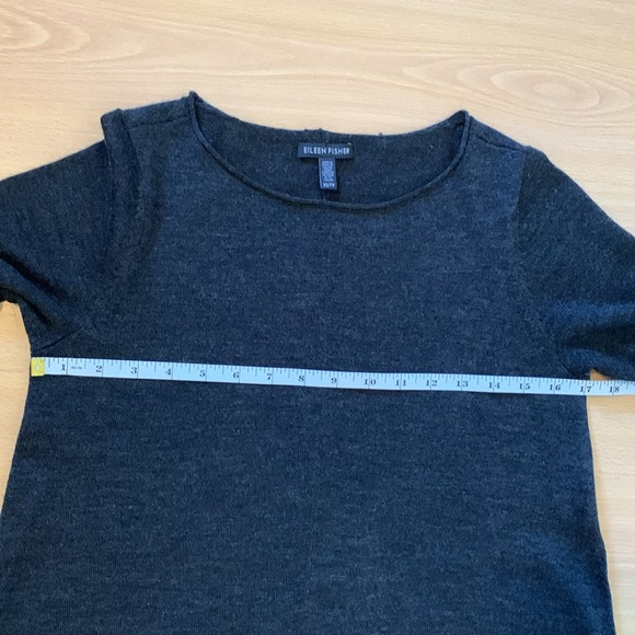 EILEEN FISHER Gray Merino Wool Round Roll Neck Tunic Size XS/TP - Picture 14 of 16